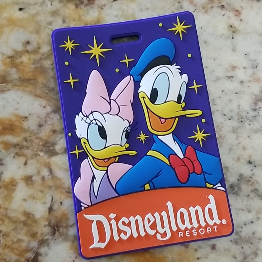 Disneyland Donald and Daisy Luggage Tag